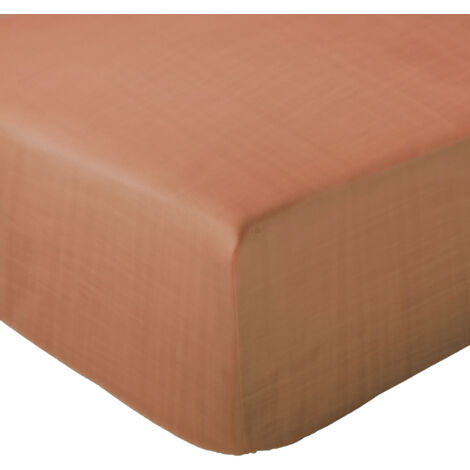 Drap housse mousseline de coton MILOS 180x200 cm (1/5)