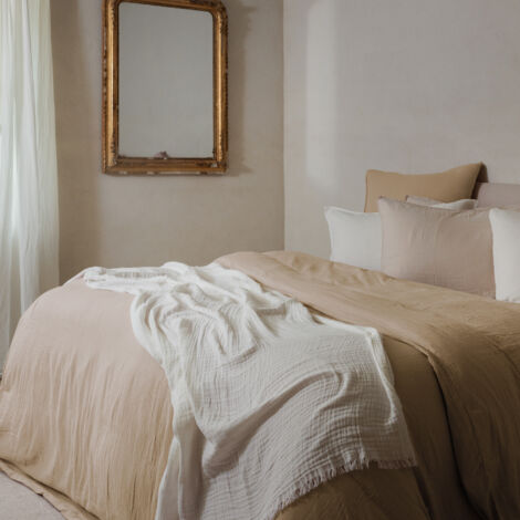 Parure de lit MILOS coton Taie 50x70 cm 240x220 cm (1/5)
