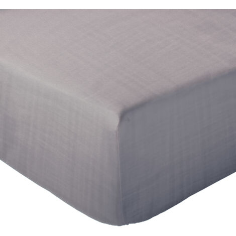 Drap housse mousseline de coton MILOS 140x200 cm (1/5)