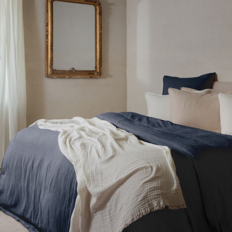 Parure de lit MILOS coton Taie 50x70 cm 240x220 cm (1/5)