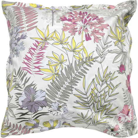 Taie d'oreiller satin de coton ANAÏS multicolore 65x65 cm (1/5)