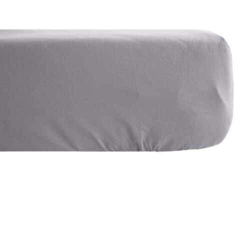 Drap housse SONATE lin lavé froissé 160x200 cm (1/5)