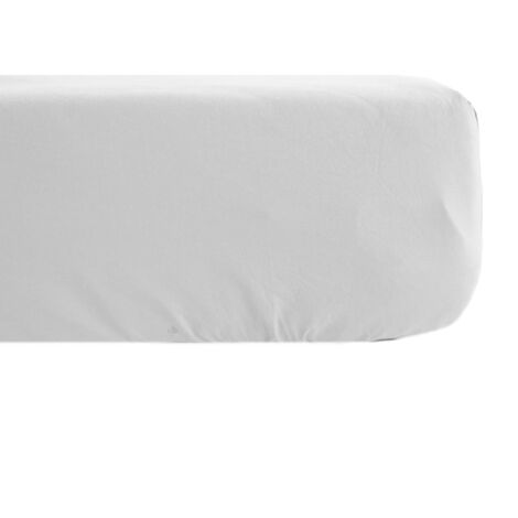 Drap housse uni percale de coton MANOIR Bonnet de 35 cm 140x200 cm (1/5)