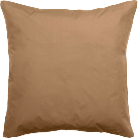 Taie d'oreiller uni percale de coton MANOIR 65x65 cm (1/5)