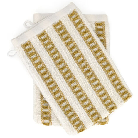 Gant de toilette coton SANTORINI A rayures (1/5)