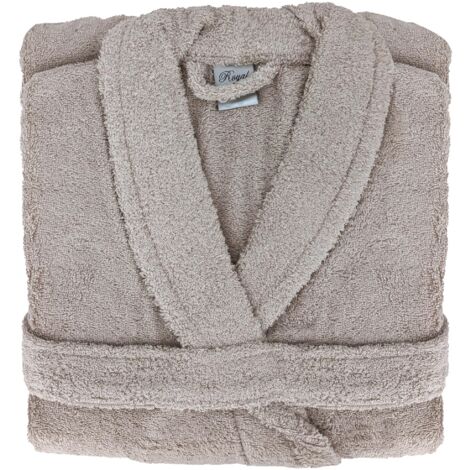 Peignoir coton ROYAL CRESENT col châle M