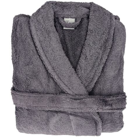 Peignoir coton ROYAL CRESENT col châle L