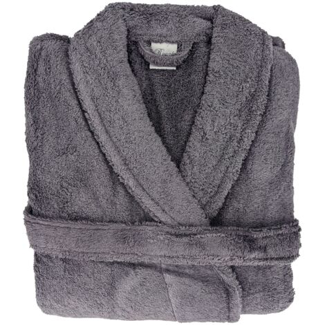 Peignoir coton ROYAL CRESENT col châle XL