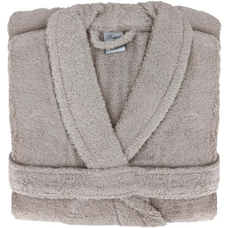 Peignoir coton ROYAL CRESENT col châle XL