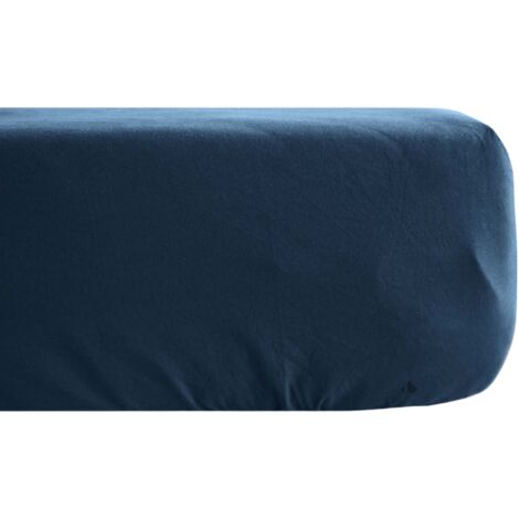 Drap housse uni percale de coton MANOIR Bonnet de 40 cm 200x200 cm (1/5)