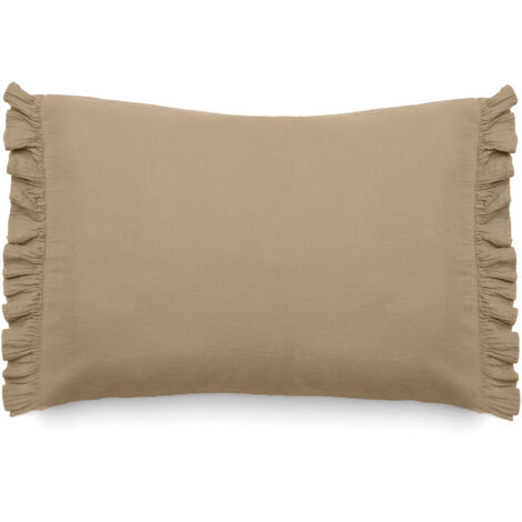 Housse de coussin collection ELZA 2 volants 55x80 cm (1/5)