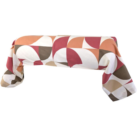 Taie de traversin percale de coton MODULO 140x43 cm (1/5)