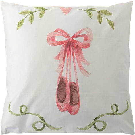 Taie d'oreiller 65x65 cm en 100% percale de coton GISELLE rose (1/5)