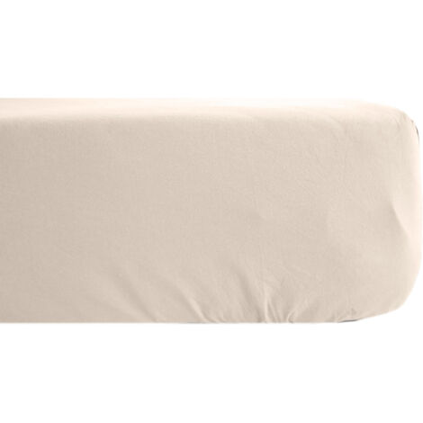 Drap housse uni percale de coton MANOIR Bonnet de 40 cm 180x200 cm (1/5)