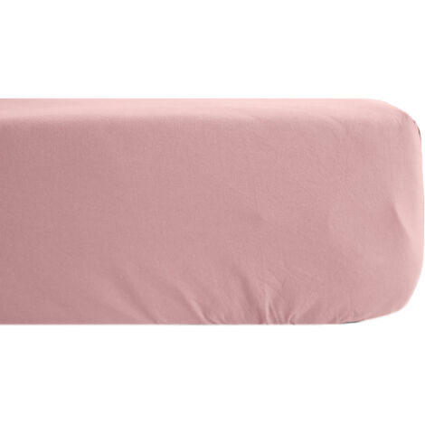 Drap housse uni percale de coton MANOIR Bonnet de 40 cm 160x200 cm (1/5)