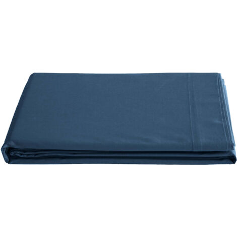 Drap plat uni percale de coton MANOIR 180x290 cm