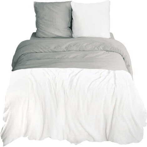 Parure de lit bi-matière microfibre et sherpa collection SHERPA 240x220 cm (1/4)