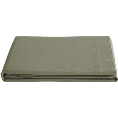 Drap plat uni percale de coton MANOIR 240x300 cm