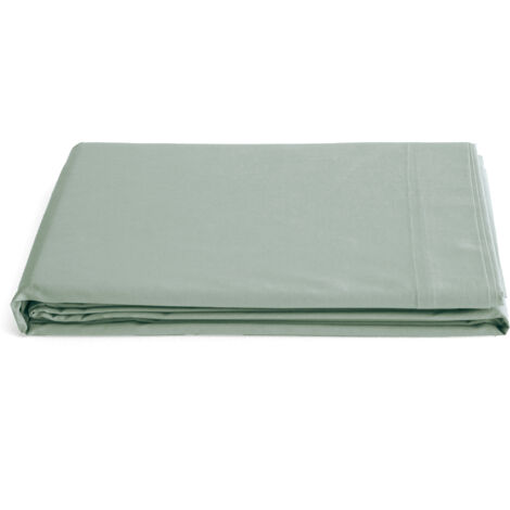 Drap plat uni percale de coton MANOIR 180x290 cm