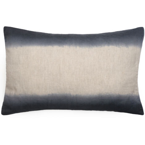 Housse de coussin DEEPALI DECO Tie & dye en lin et coton 40x60 cm