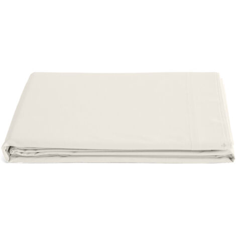 Drap plat uni percale de coton MANOIR 270x300 cm