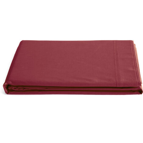 Drap plat uni percale de coton MANOIR 180x290 cm