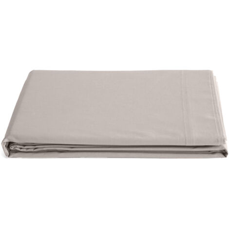 Drap plat uni percale de coton MANOIR 180x290 cm