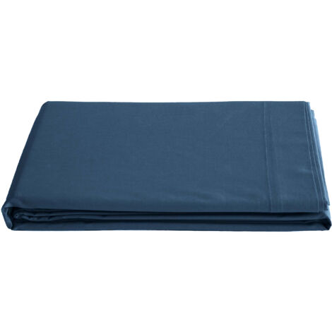 Drap plat uni percale de coton MANOIR 240x300 cm