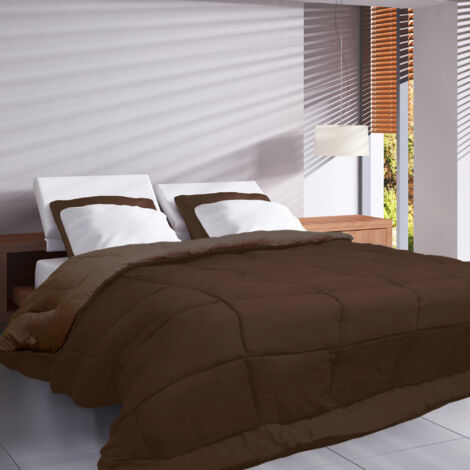 Couette polyester COCOON BICOLORE fibre creuse siliconée Chaud (hiver) 200x200 cm