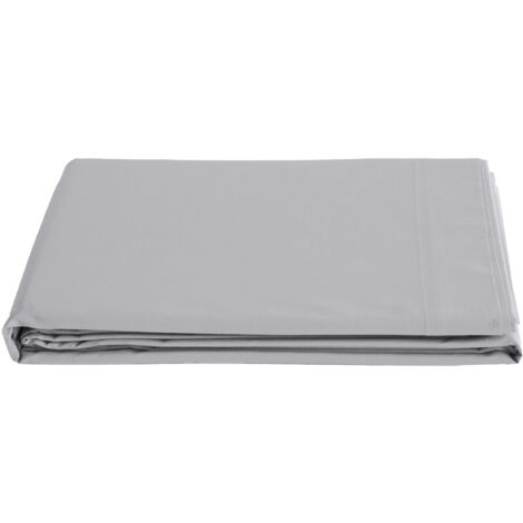 Drap plat uni percale de coton MANOIR 270x300 cm