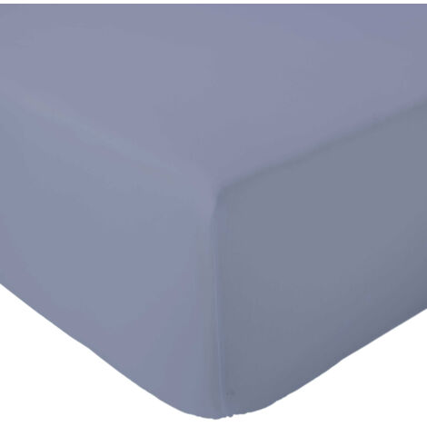 Drap housse en percale de coton uni PASSION PERCALE Bonnet de 40 cm 90x200 cm (1/5)