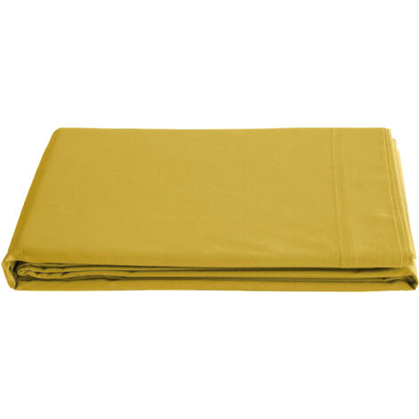 Drap plat uni percale de coton MANOIR 240x300 cm