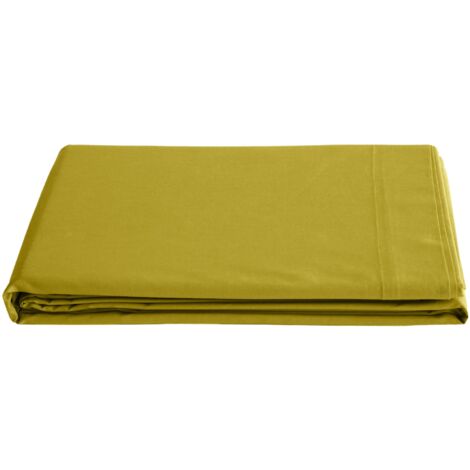 Drap plat uni percale de coton MANOIR 240x300 cm