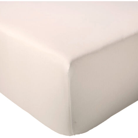 Drap housse en percale de coton uni PASSION PERCALE Bonnet de 30 cm 90x200 cm (1/5)