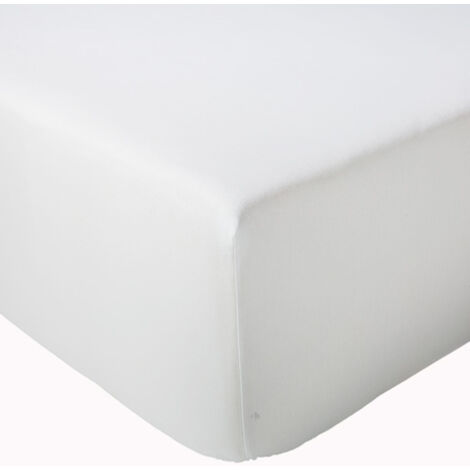 Drap housse en percale de coton uni PASSION PERCALE Bonnet de 40 cm 200x200 cm (1/5)