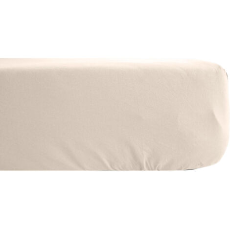 Drap housse uni percale de coton MANOIR Bonnet de 35 cm 120x190 cm