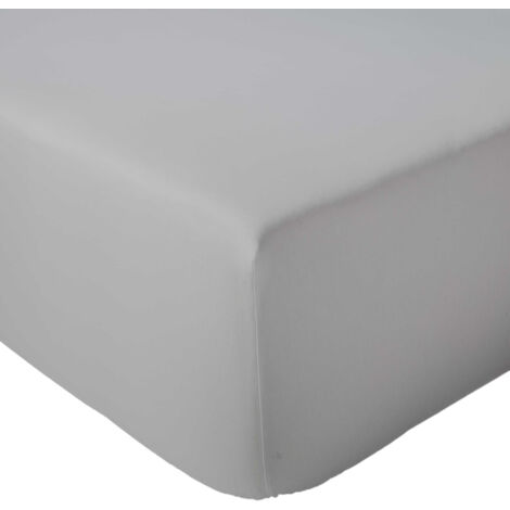 Drap housse en percale de coton uni PASSION PERCALE Bonnet de 40 cm 160x200 cm (1/5)