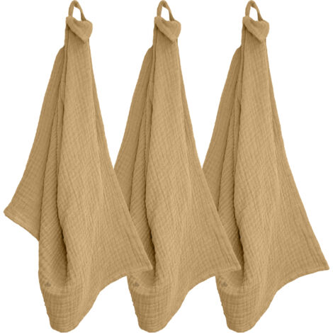 Trio de torchons de cuisine mousseline de coton KEA TABLE (1/5)