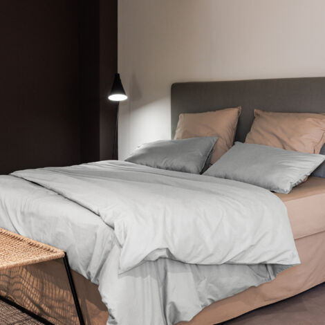 Parure de lit coton lavé PALACE Taie 50x70 cm 260x240 cm (1/5)