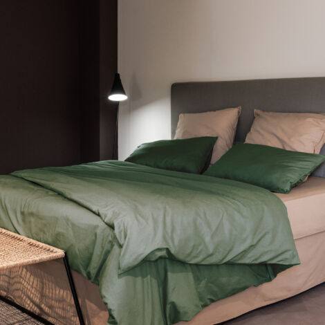 Parure de lit coton lavé PALACE Taie 50x70 cm 240x220 cm (1/5)