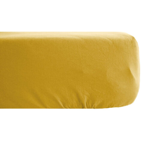 Drap housse SONATE lin lavé froissé 140x190 cm (1/5)
