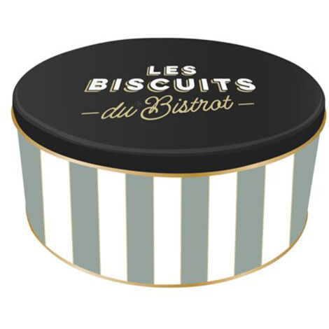 Boite de rangement à biscuits en métal AU BISTROT Biscuits (1/2)