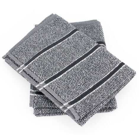 Lot de 2 torchons cuisine éponge CHECKS 50x50 cm (1/5)