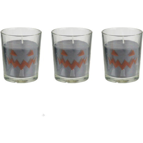 Lot de 3 bougies parfumées Vanille HALLOWEEN Sawn (1/2)
