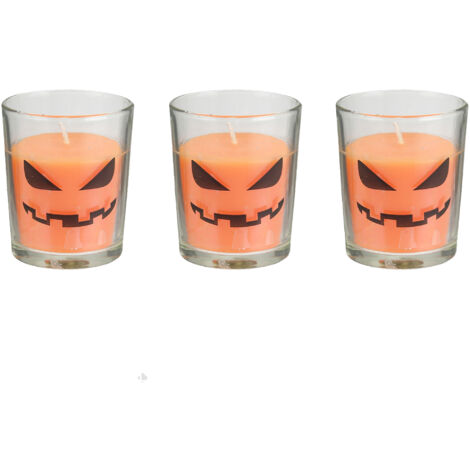 Lot de 3 bougies parfumées Vanille HALLOWEEN Candy (1/2)