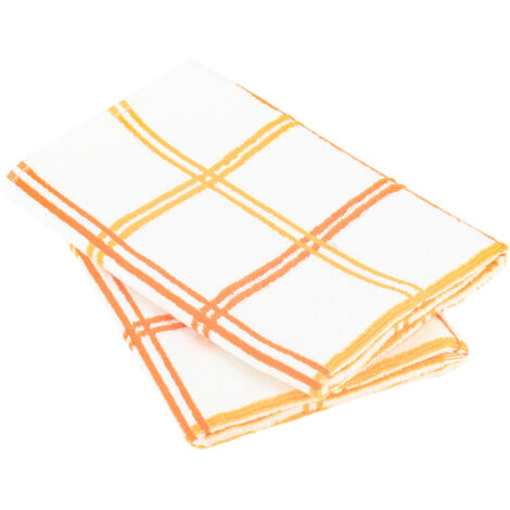 Lot de 2 torchons cuisine éponge SQUARES 50x50 cm
