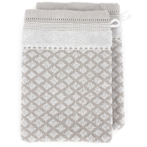 Lot de 2 gants toilette 16x21 LINEN