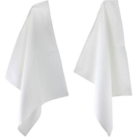 Lot de 2 torchons cuisine nid d'abeille PURE KITCHEN WAFFLE