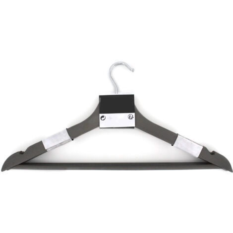 Lot De 300 Cintres En Bois Classic Avec Barre Et Pinces Antidérapantes