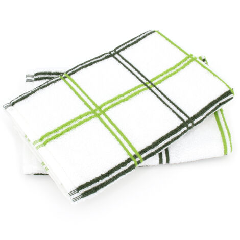 Lot de 2 torchons cuisine éponge SQUARES 50x50 cm